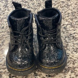 Dr. Martens Toddler Glitter Lace Up Boots Size 6